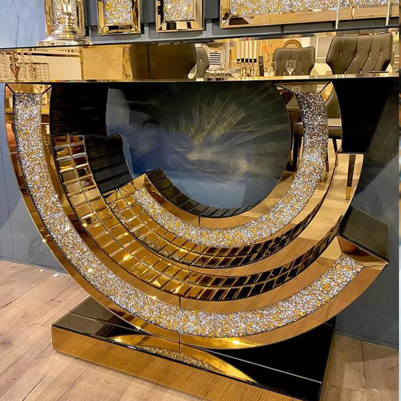 Crystal diamonds console table