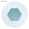 2020 New Design WXF-100 Crushed Diamond Round Silver Dining Table with Toughened Glass Table Top