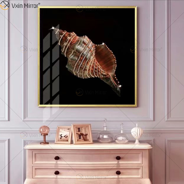 Wholesale Morden Colorful Wall Art Glass Crystal Porcelain Painting