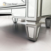 Amazing Quality WXF-873 Champagne Silver Modern Furniture Metal Nightstand With 2 Drawers Mirrored Bedside Table