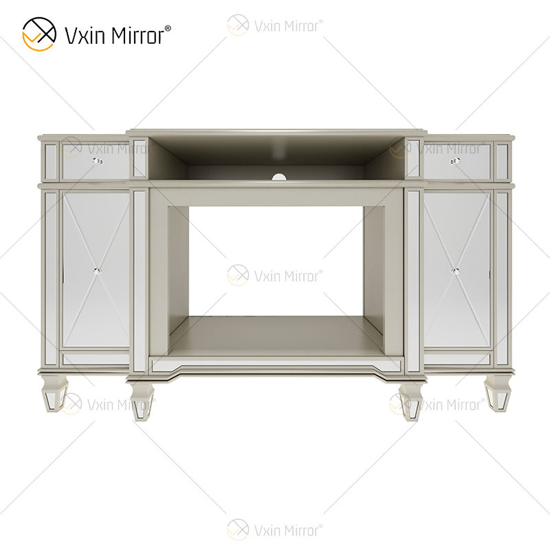 mirrored media console
