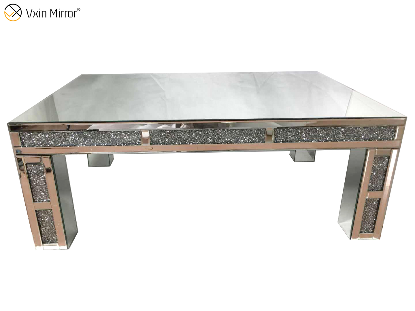Customized End Table WXF-701 Crushed Diamond Homemade Silver Coffee Table