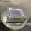 LED VXin Home Decor Jewelry Boxes Silver Glass Crushed Diamond Modern Mirrored Jewelry Box with LED