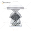Wholesale WXF-115-2 Mirror Side Table Crystal Elegant Luxury Room Furniture Silver Side Table