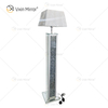 WXFL-032 Living Room Silver Crystal Floor Standing Lamp with Lampshade for Hotel Mirror Lamp