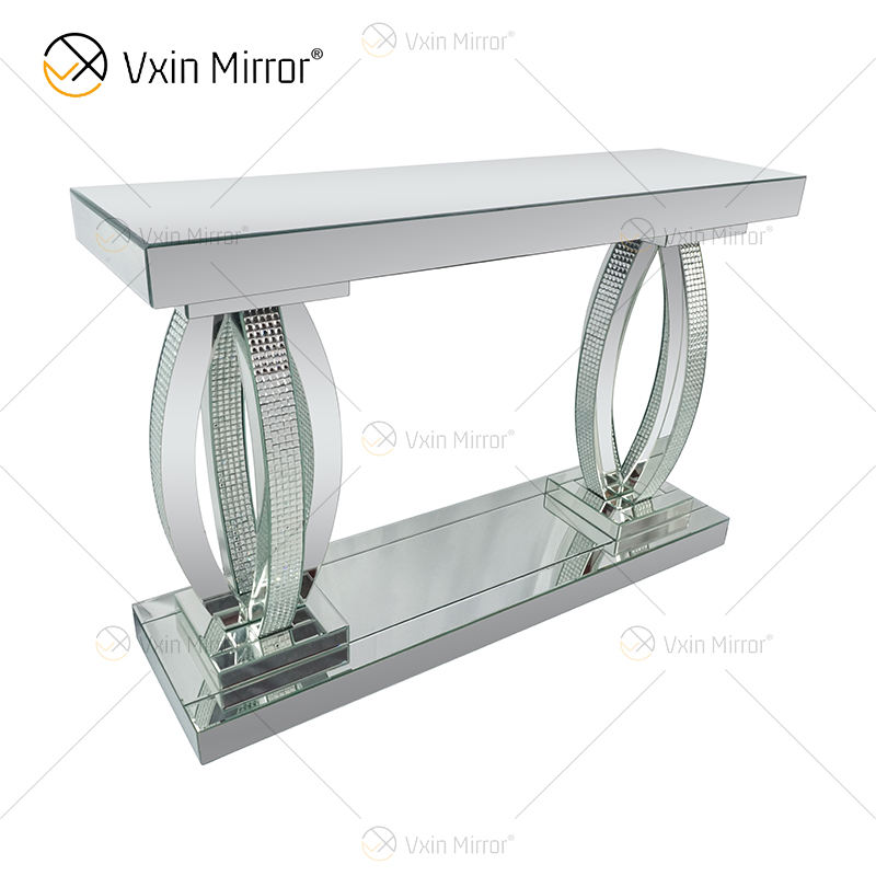 mirrored media console