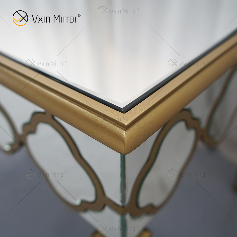 Facoty Supply End Table Luxury WXF-668 Pure Gold Homemade Mirrored Coffee Table