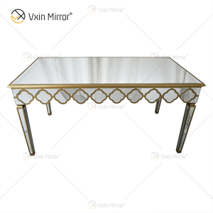 Facoty Supply End Table Luxury WXF-668 Pure Gold Homemade Mirrored Coffee Table