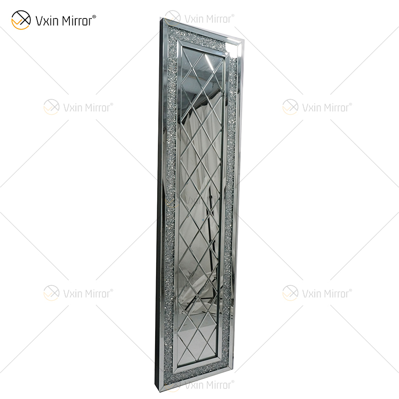 Venetian Rectangle Crushed Diamond Crystal Mirror Wall Art Home Decor Hallway For Living Room Sofas WXM-502