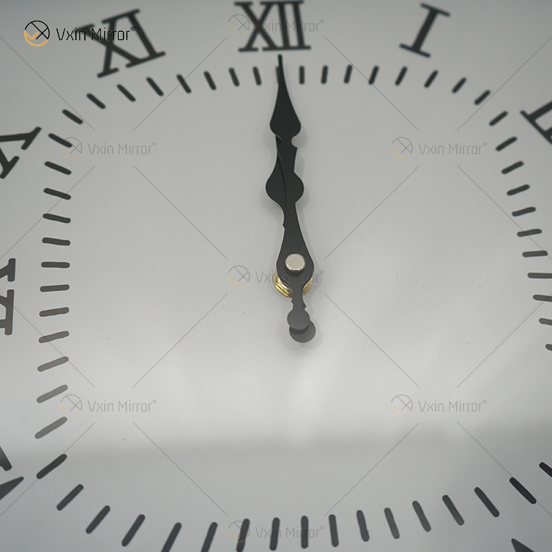 Hot Sale Mirrored Clock WXMC-078 Crushed Diamond Silver Wall Decor Elegant Square Clock