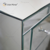 Factory Supply WXF-125 Modern Silver Mirrored Corner Dressing Table Chest Of Drawers