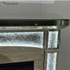 New Design WXMF026-1 LED Silver Crystal Glass Living Room Mirror Fireplace with Insert Indoor