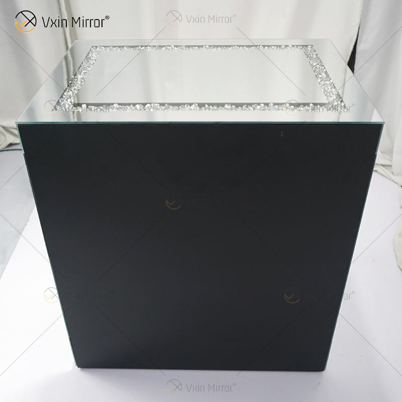 champagne mirrored nightstand