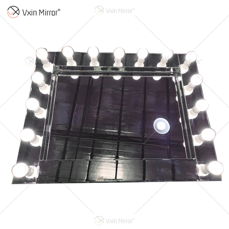 LED Venetian Styles Vxin WXDL-101 Silver Crystal Lighted Dressing Table Mirror with 15 Bulbs
