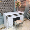 Hot Sell White Mirror Set WXF-792 Modern Silver Frame Dressing Table with Chair 7 Drawers