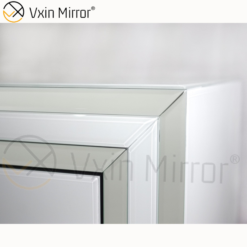 Modern Bedroom Furniture Mirored Bedside Table Sofa Corner with Drawers Customized WXF-787