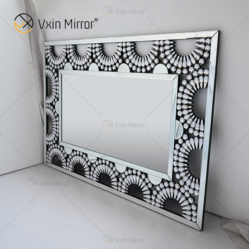 Wall Decor WXM-1120 Fashion Style Design Luxury Crystal Diamond Mirrored TV Wall Units
