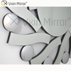3D Elegant Vxin Modern WXM-1016 Silver Round Fancy Mirror Wall Art