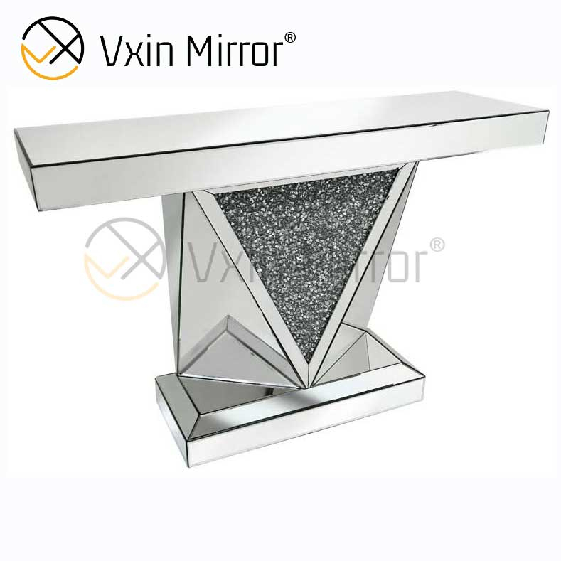 Cheap Vxin Modern Living Room Furniture Home Decor Crush Diamond Luxury Furniture Set Mirror Console Table