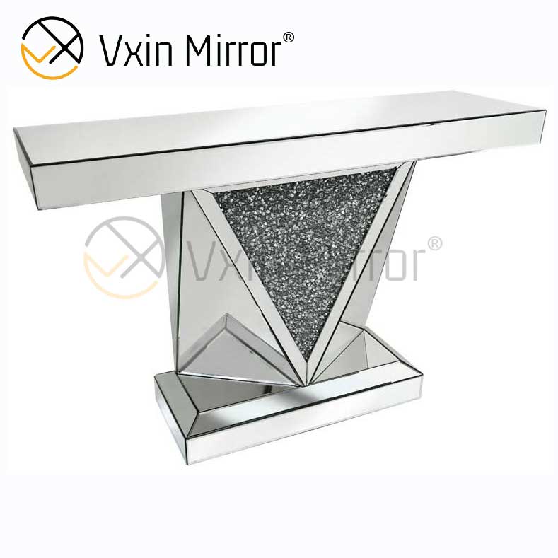 Cheap Vxin Modern Living Room Furniture Home Decor Crush Diamond Luxury Furniture Set Mirror Console Table