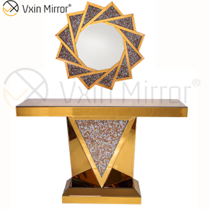 Cheap Vxin Modern Living Room Furniture Home Decor Crush Diamond Luxury Furniture Set Mirror Console Table