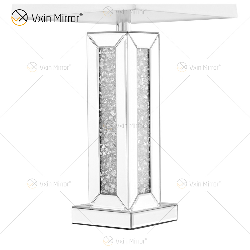Factory Supply WXTL-081 Modern Silver Crystal Table Mirror Lamp For Bedroom