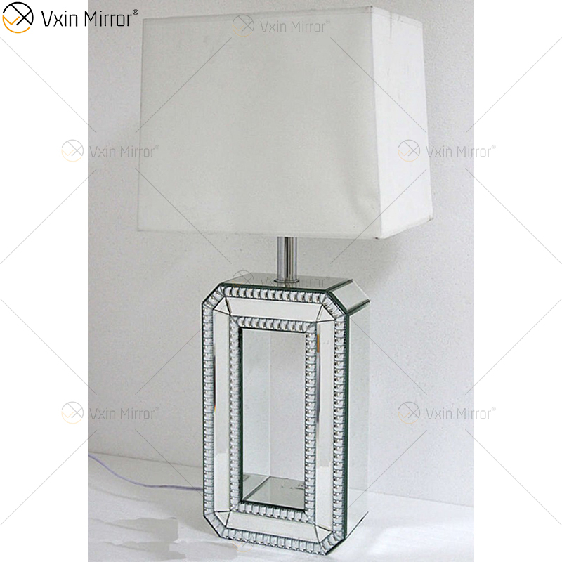 WXTL-004 Modern Silver Mirror Lamp with Lampshade for Crushed-diamond
