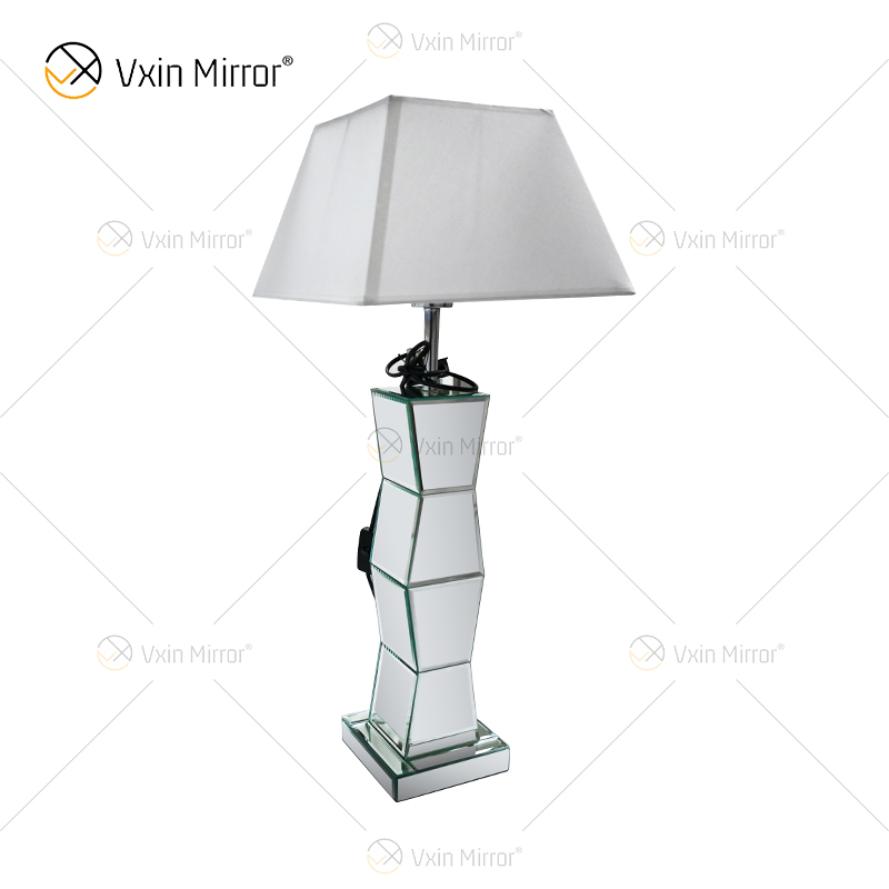 WXTL-004 Modern Silver Mirror Lamp with Lampshade For Bedroom