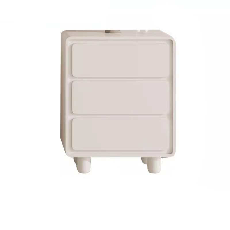Cream White Wood Storage cabine