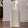 White Wooden Cylinder Coffee Table Set 