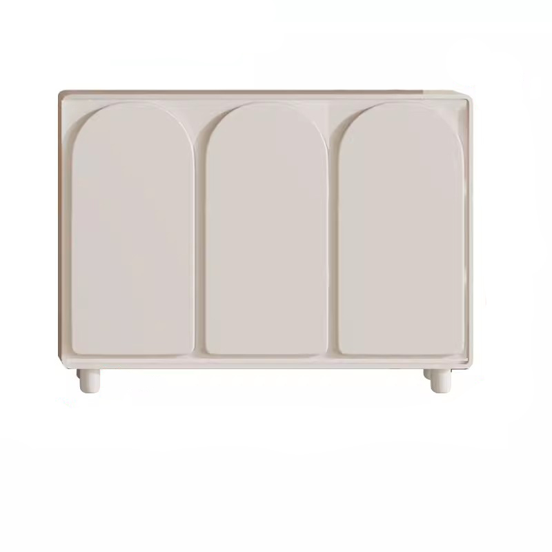 Cream White Wood Storage cabinet