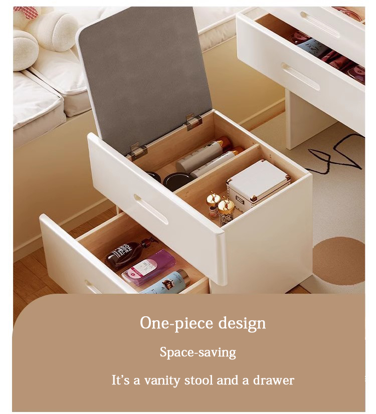 Vanity Table with Lighted Mirror