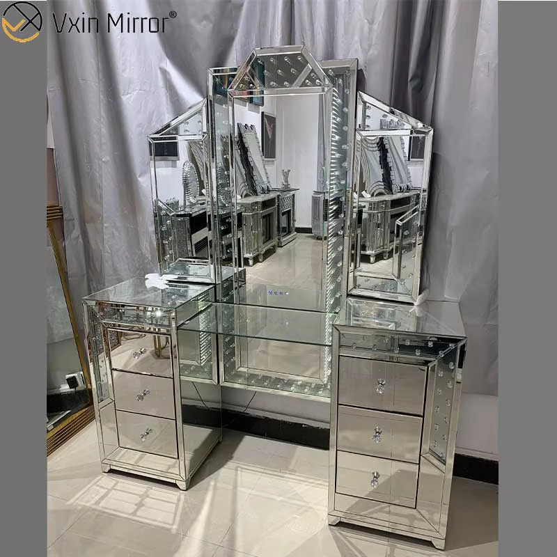 Silver Glass Dressing Table