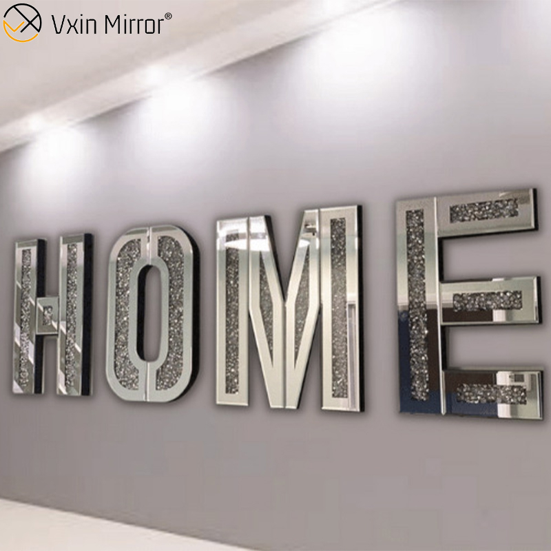 LOVE And HOME Sweet And Lovely House Decoration Mirrors Morden Wall Diamond Decor