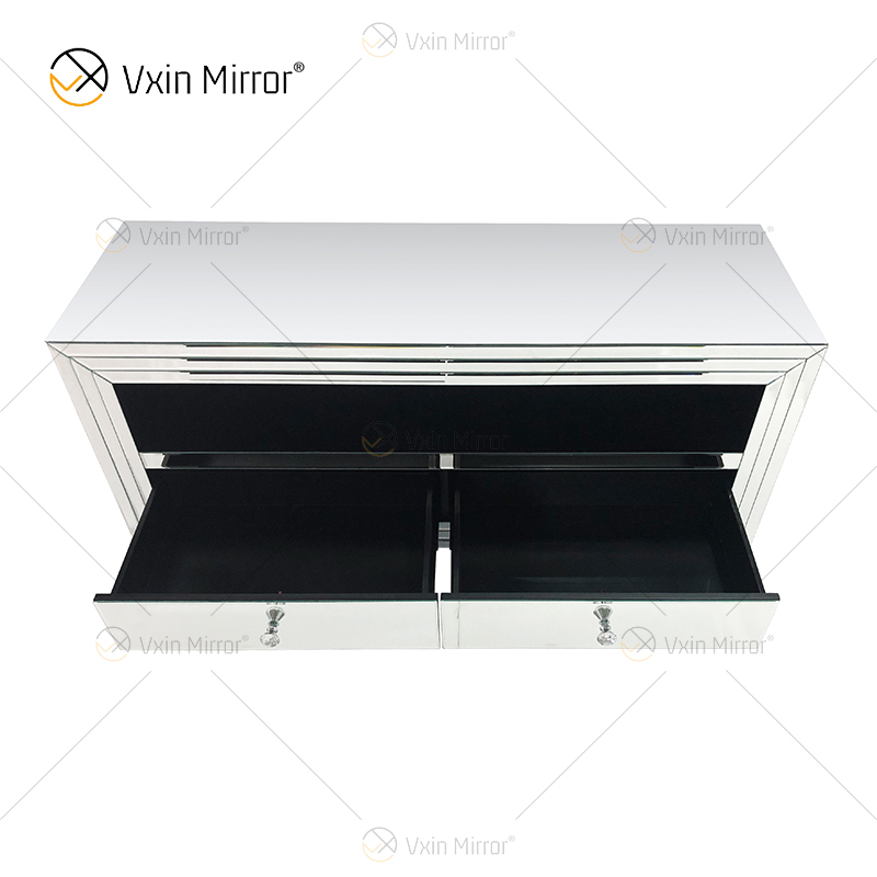 Vxin Popular Modern Glass Mirrored TV Stand Cabinet Display Mirror Cabinet