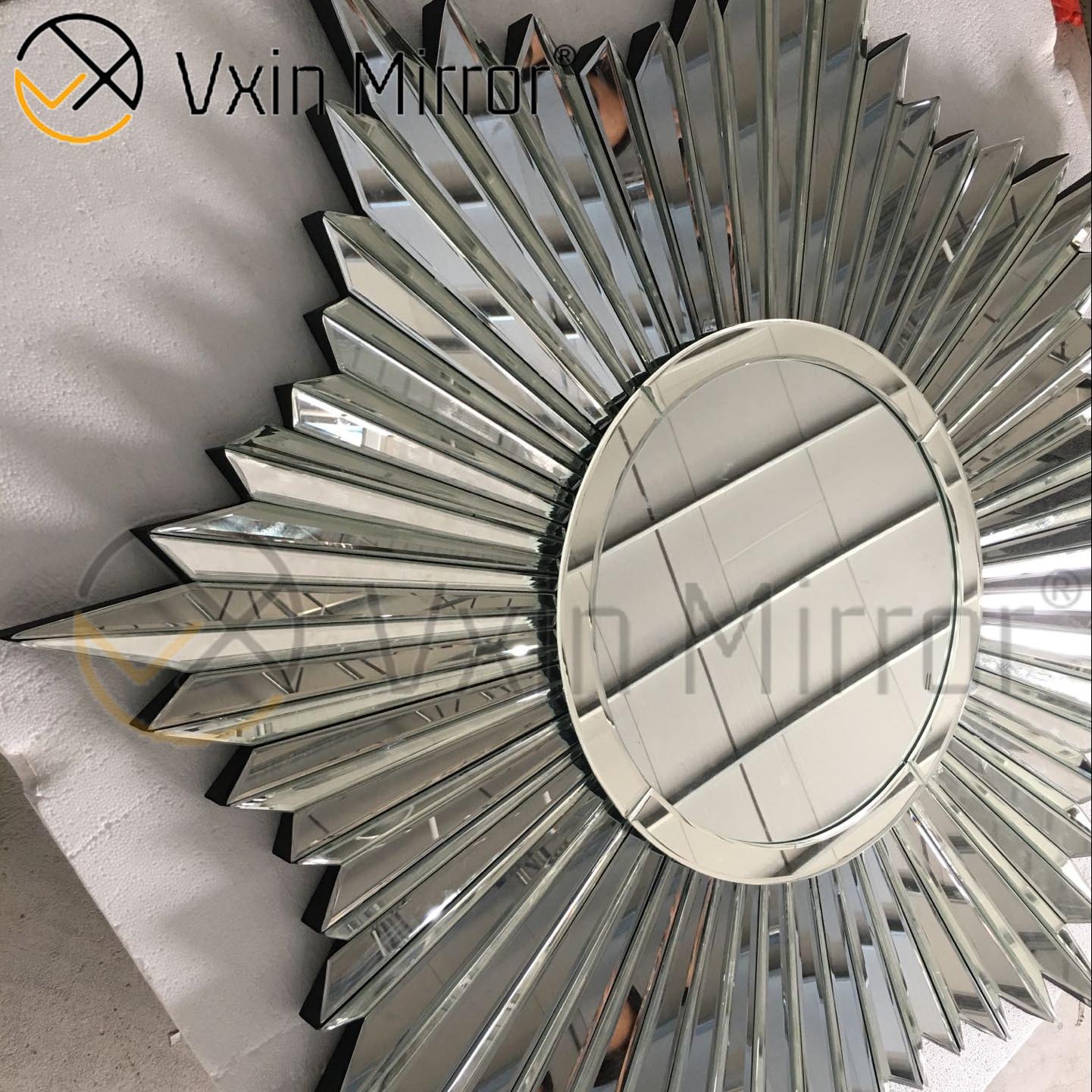 Fancy 3D Wall Decorate WXM-1652 Silver Elegant Wall Hanging Mirror