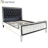Black Frame Silver Glass Mirrored King Mirror Bed Furniture