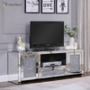 Wholesale WXF-097 Mirrored Living Room Furniture Crushed Diamond Silver Cabinet 2 Drawer Mirror TV Stands