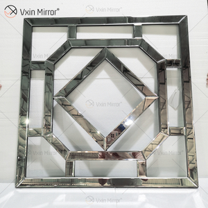 Square Mirrored Wall Decorative Mirror with Beveled Edge Modern Fashionable Wall-Mounted Mirrors WXM-1585