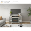 Kellington Mirrored Fireplace Media Console Electric Fireplace Mirrored Fireplace TV Stands Cabinet WXF-413