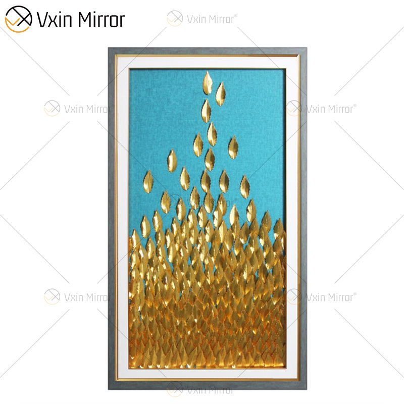 framed burgundy cluster crystal wall art