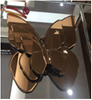 Modern Two Colors Silver Brown Mirrored Butterfly 3d Mirror Wall Art Home Decor Wall Frame in Living Room Furniture WXM-1097