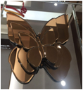 Modern Two Colors Silver Brown Mirrored Butterfly 3d Mirror Wall Art Home Decor Wall Frame in Living Room Furniture WXM-1097