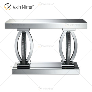 Unique Modern Mirrored Glass Console Table Accent Table For Living Room Entry Hall Way Home Decor WXF-294