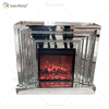 WXWF-1093 Floating Sparkle Crystal Diamonds Mirror Fireplace with Inserts in Hot Sell Customizable