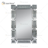 Rectangle New Design Vxin WXM-1149 Wall Decor Silver Crushed Diamond Wall Hanging Mirror Wall Mirror