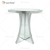 Luxury Hallway Crushed Diamond Crystal Mirror Cabinet Round Silver Mirrored Bedside Table Sofas Coffee Table Furniture WXF-145