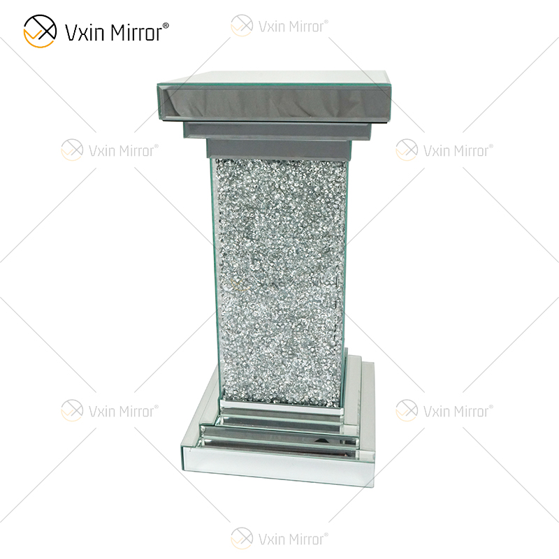 Hot Sale WXF-979 Mirror Side Tables for Living Room Modern Rectangle Crushed Diamond Side Table