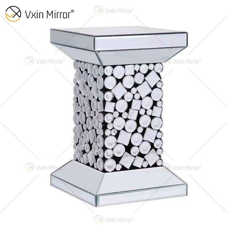 Acrylic Suit Top Quality Silver Large Crystal Wall Mirror Side Table Coffee Table Living Room Crystal Sets