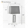 Top Quality WXTL-146 Modern Crushed Crystal Bedside Mirror Lamp with Shade for Sectional Sofa